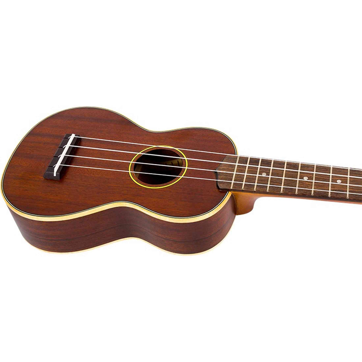Flight MUS-2 Solid Mahogany Soprano Ukulele met Solid Mahogany Body, Gotoh Friction Tuners en Aquila Super Nylgut Snaren