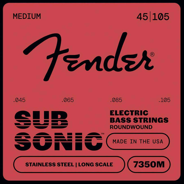 Fender 7350M SubSonic Bassnaren Stainless Steel Roundwound Long Scale Medium 045-105