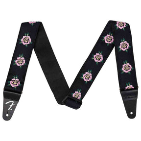 Fender 0990638056 Rose Gitaarband Jacquard Nylon Verstelbaar Leer Uiteinden