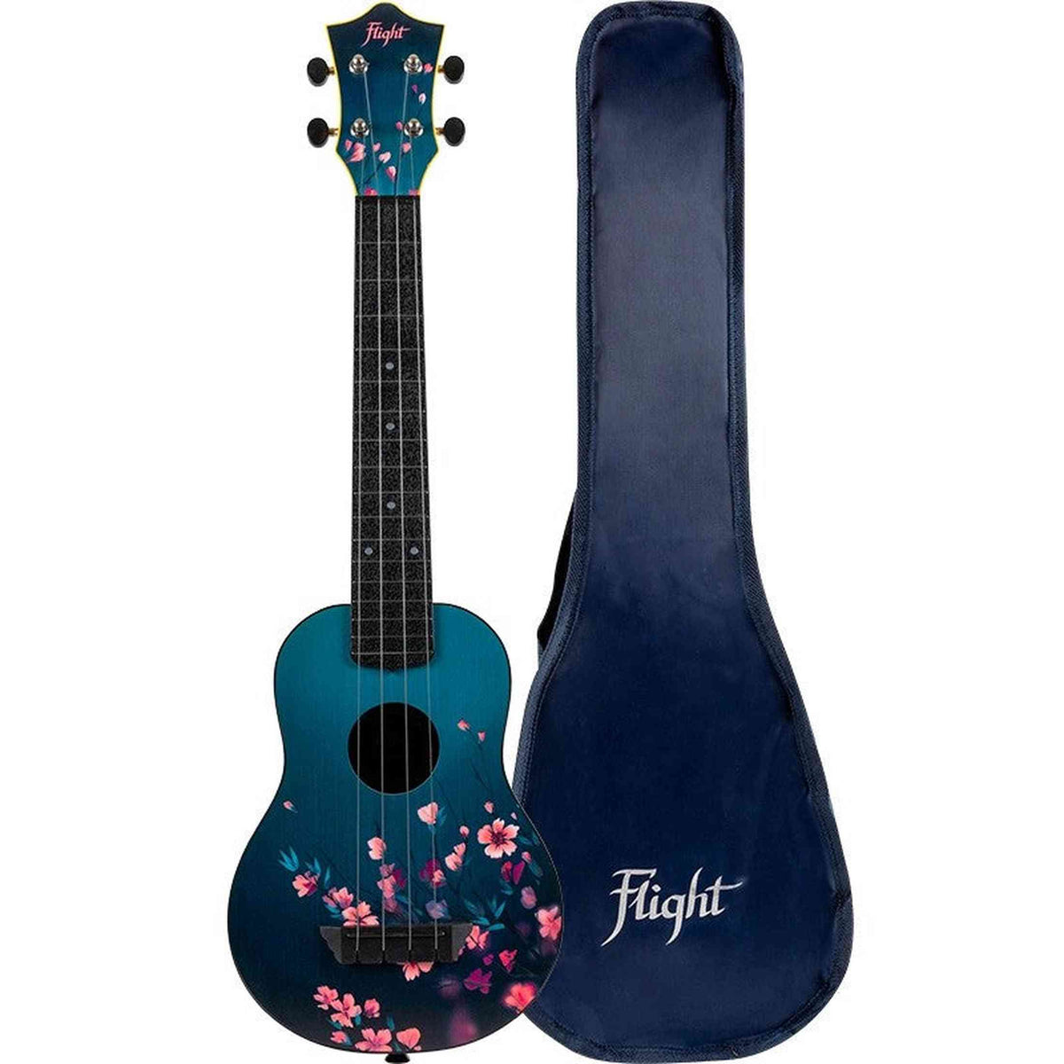 Flight TUSL-32 SAKURA Soprano Longneck Ukulele met Linden Top, ABS Body, Aquila Sugar Snaren en Gigbag
