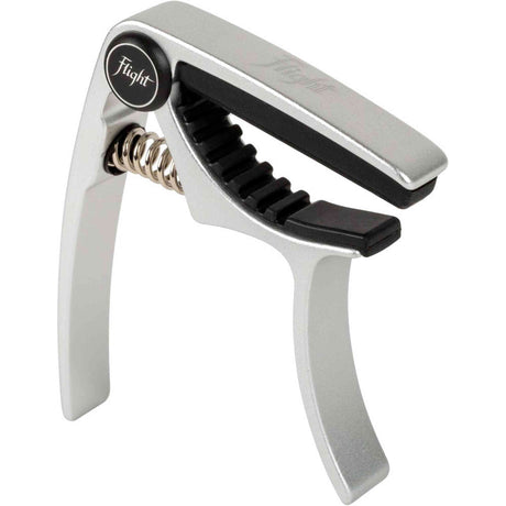Flight FC-SV Aluminium Ukulele Capo Zilver met Veermechanisme
