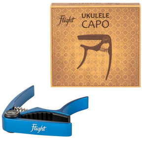 Flight FC-BL Aluminium Ukulele Capo Blauw met Veermechanisme