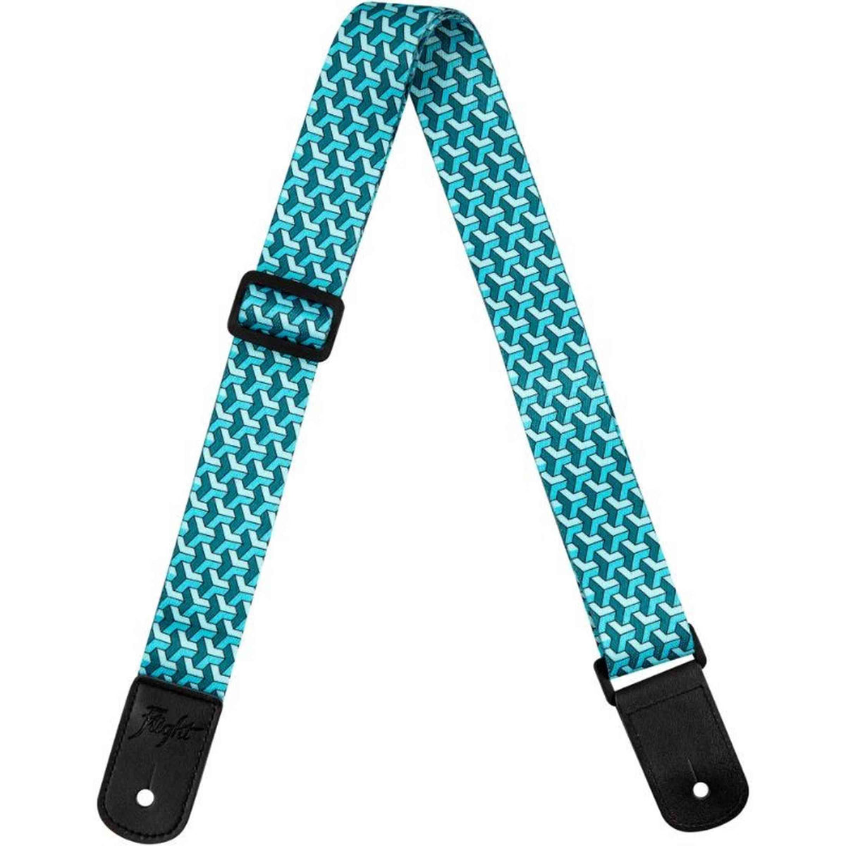 Flight S35 Trail B Ukulele Strap Poly/Leer Blauw met Outdoor Design en Verstelbare Lengte