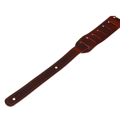 Flight S54 Bruine Leren Ukulele Strap EU Handgemaakt met Headstock Tie
