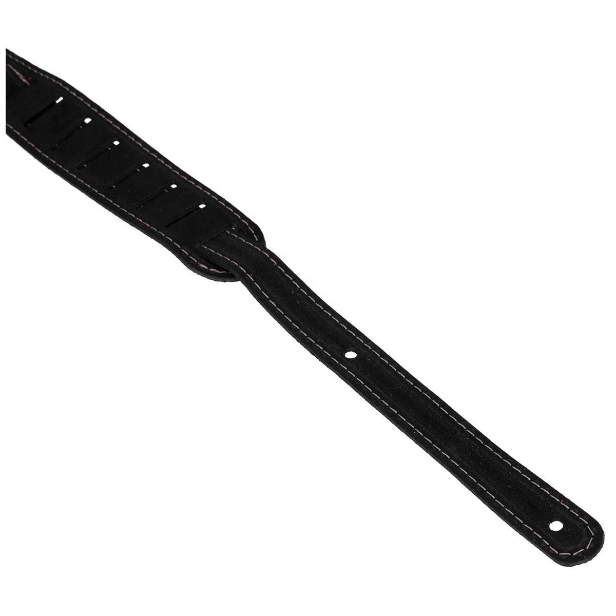 Flight S42 Zwarte Suède Ukulele Strap EU Handgemaakt met Headstock Tie
