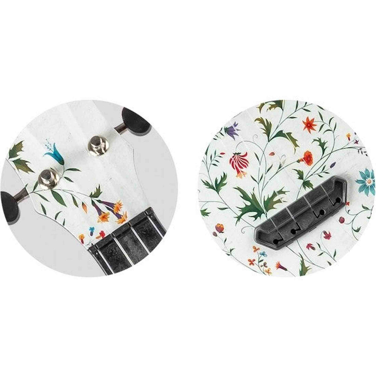 Flight UTS-40 FLOWER Ultra Travel Soprano Ukulele met Polycarbonate Body en Fluorocarbon Snaren