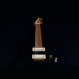 JET JS-700 MBK S-style Elektrische Gitaar HH Wilkinson Tremolo Roasted Maple Matt Zwart
