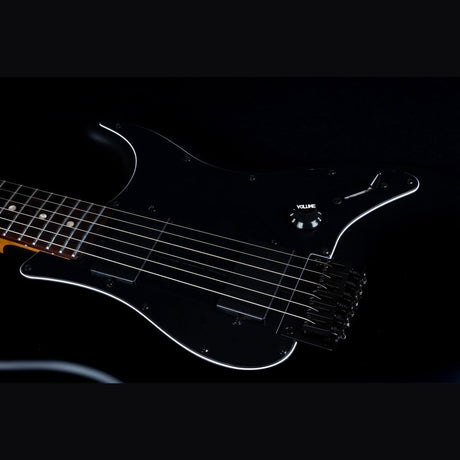 JET JS-400 MBK R S-style Elektrische Gitaar HH Tremolo Rosewood Toets Mat Zwart