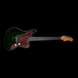 JET JJ-350 GR R Offset Elektrische Gitaar HH Rosewood Toets Hardtail Groen