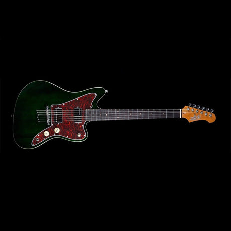 JET JJ-350 GR R Offset Elektrische Gitaar HH Rosewood Toets Hardtail Groen