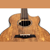 Flight Maia Baritone EQ-A Elektrisch-Akoestische Baritone Ukulele met Solid Mango Top, Rosewood Body en Stalen Snaren