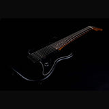 JET JS-407 MBK R 7-snarige S-style Elektrische Gitaar HH Vaste Brug Rosewood Toets Mat Zwart