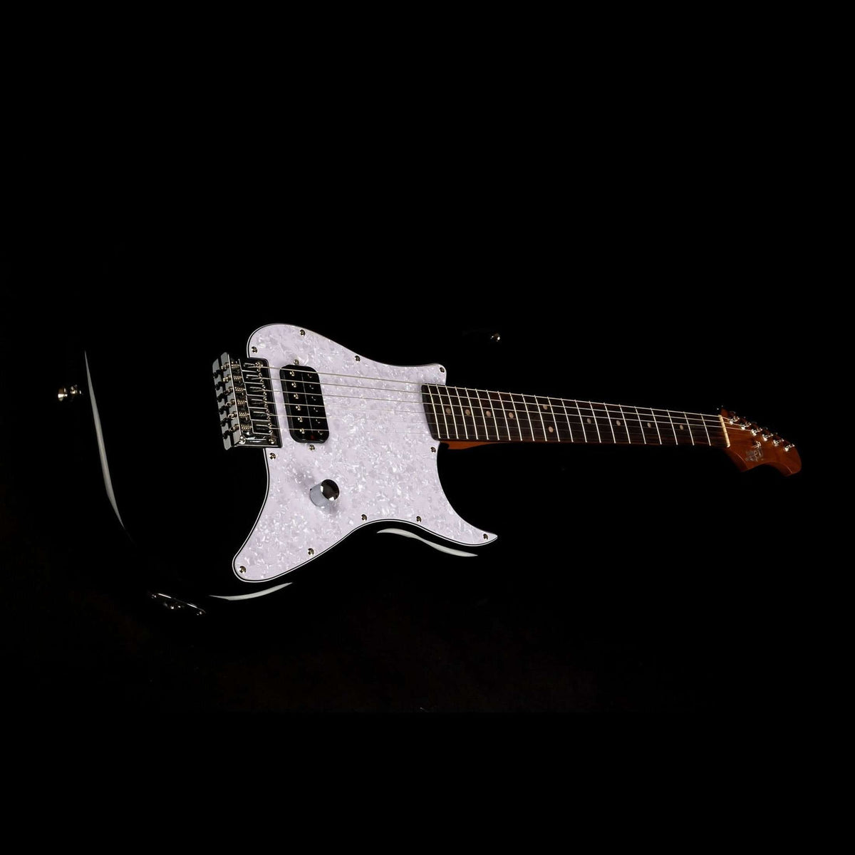 JET JS-400 HT BK S-style Elektrische Gitaar Humbucker Hardtail Rosewood Toets Zwart