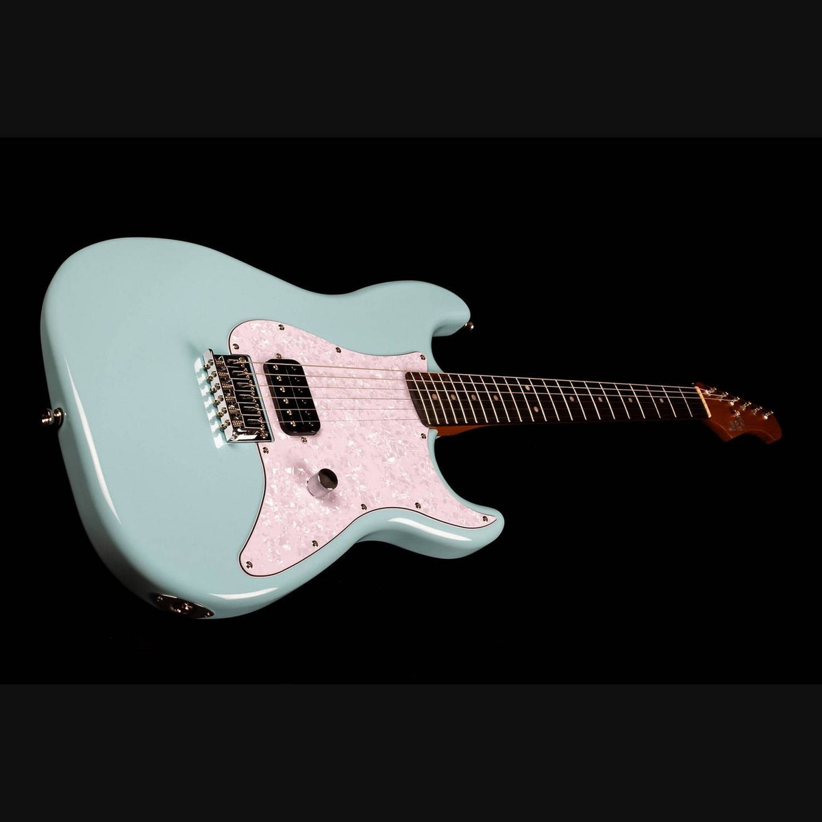 JET JS-400 HT BL S-style Elektrische Gitaar Humbucker Hardtail Rosewood Toets Blauw