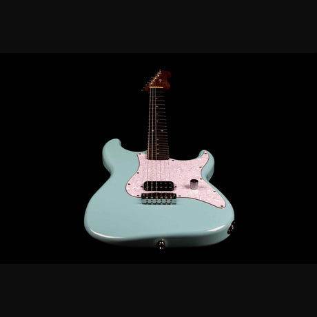 JET JS-400 HT BL S-style Elektrische Gitaar Humbucker Hardtail Rosewood Toets Blauw