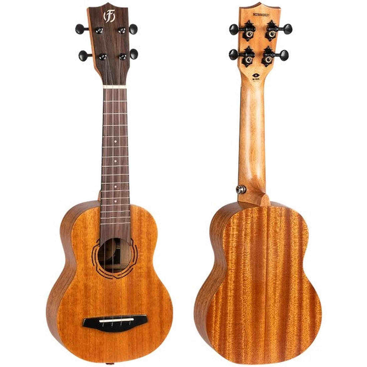 Flight NUS500 Soprano Ukulele met Solid Mahogany Top, Rosewood Toets en D’Addario EJ87 Snaren