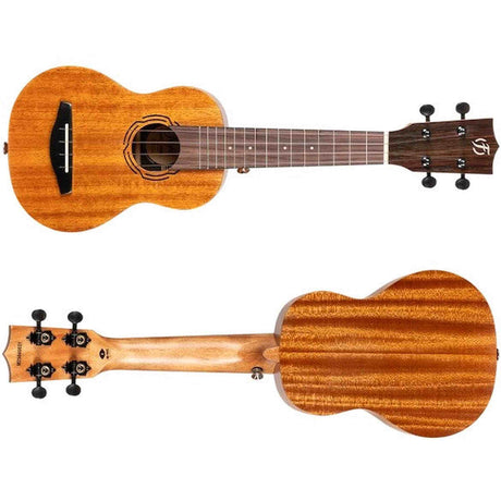 Flight NUS500 Soprano Ukulele met Solid Mahogany Top, Rosewood Toets en D’Addario EJ87 Snaren