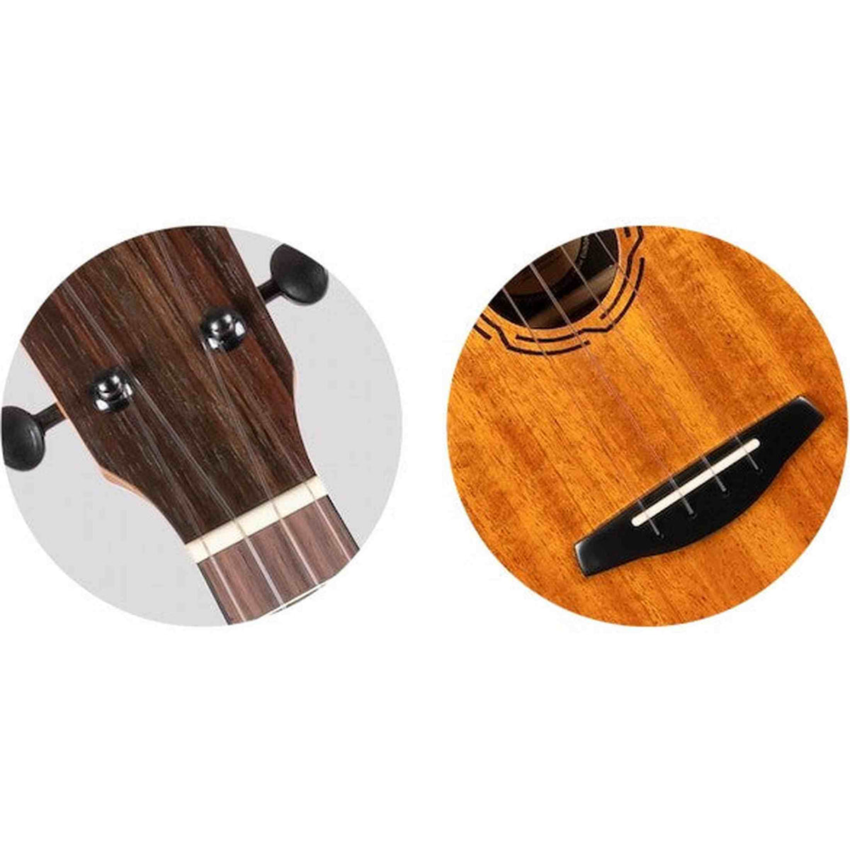 Flight NUS500 Soprano Ukulele met Solid Mahogany Top, Rosewood Toets en D’Addario EJ87 Snaren