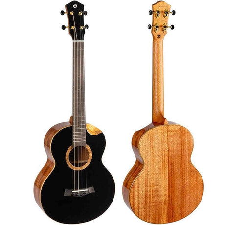 Flight Nora Baritone EQ-A Elektrisch-Akoestische Baritone Ukulele met Solid Sitka Spruce Top, Mahogany Body en Stalen Snaren