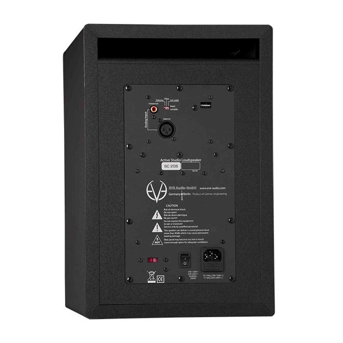 EVE Audio SC208 actieve 2-weg studiomonitor 8 inch 200W 36Hz-21kHz 112 dB met DSP SMART-knob