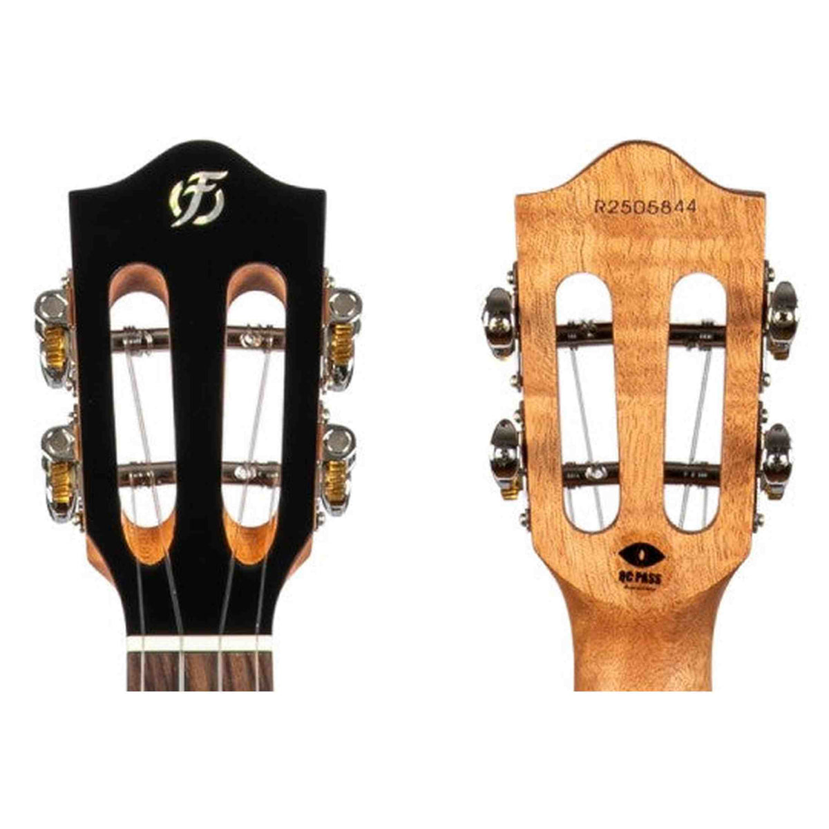 Flight Iris Tinta Concert TBK Ukulele met All Solid Mahogany Body, Rosewood Toets en Fluorocarbon Snaren, Transparent Black