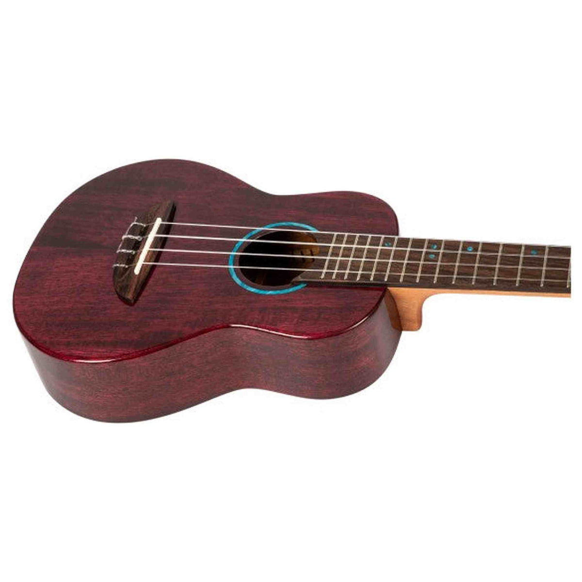 Flight Iris Tinta Concert TPP Ukulele met All Solid Mahogany Body, Rosewood Toets en Fluorocarbon Snaren, Transparent Purple