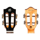 Flight Iris Tinta Concert TPP Ukulele met All Solid Mahogany Body, Rosewood Toets en Fluorocarbon Snaren, Transparent Purple