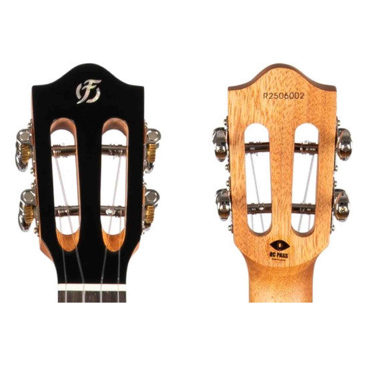 Flight Iris Tinta Tenor TDB Ukulele met All Solid Mahogany Body, Rosewood Toets en Fluorocarbon Snaren, Transparent Blue