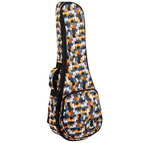 Flight FUB-S-CATS Gevoerde Gigbag voor Soprano Ukulele met Cats Design en Accessoirevak