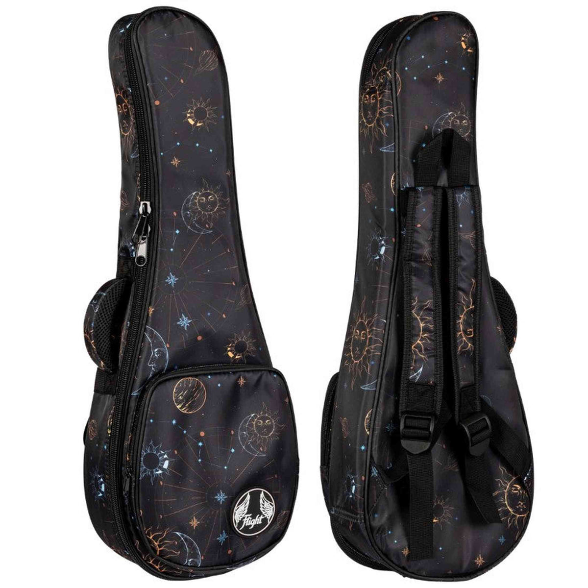 Flight FUB-S-GALAXY Gevoerde Gigbag voor Soprano Ukulele met Galaxy Design en Accessoirevak