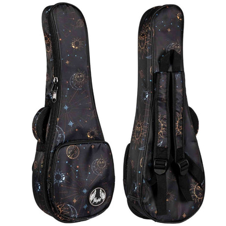 Flight FUB-C-GALAXY Gevoerde Gigbag voor Concert Ukulele met Galaxy Design en Accessoirevak