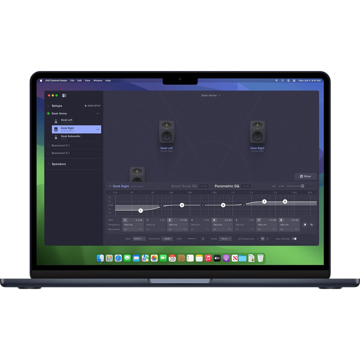 EVE Audio EXO 25 actieve 2-weg studiomonitor 5 inch 280W 44Hz-24kHz 110dB