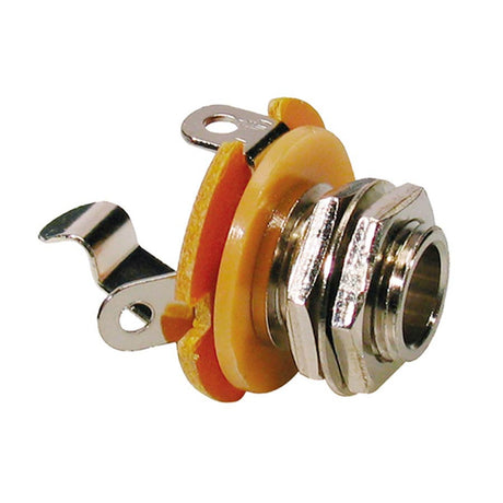 Boston SJ-1 chassis connector jack, 6,3mm, 2-pole, chrome, M9, made in Japan
