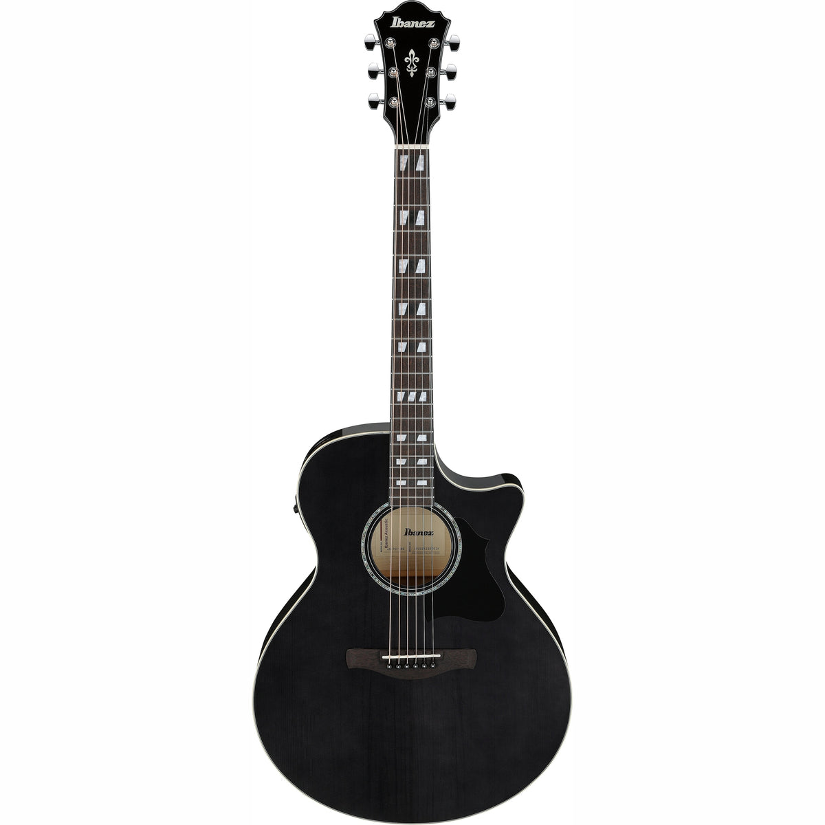 Ibanez AE170 TBK elektrisch akoestische westerngitaar Transparent Black