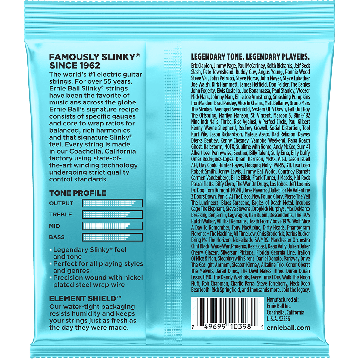Ernie Ball 2228 Mighty Slinky elektrische gitaarsnaren 0085-040