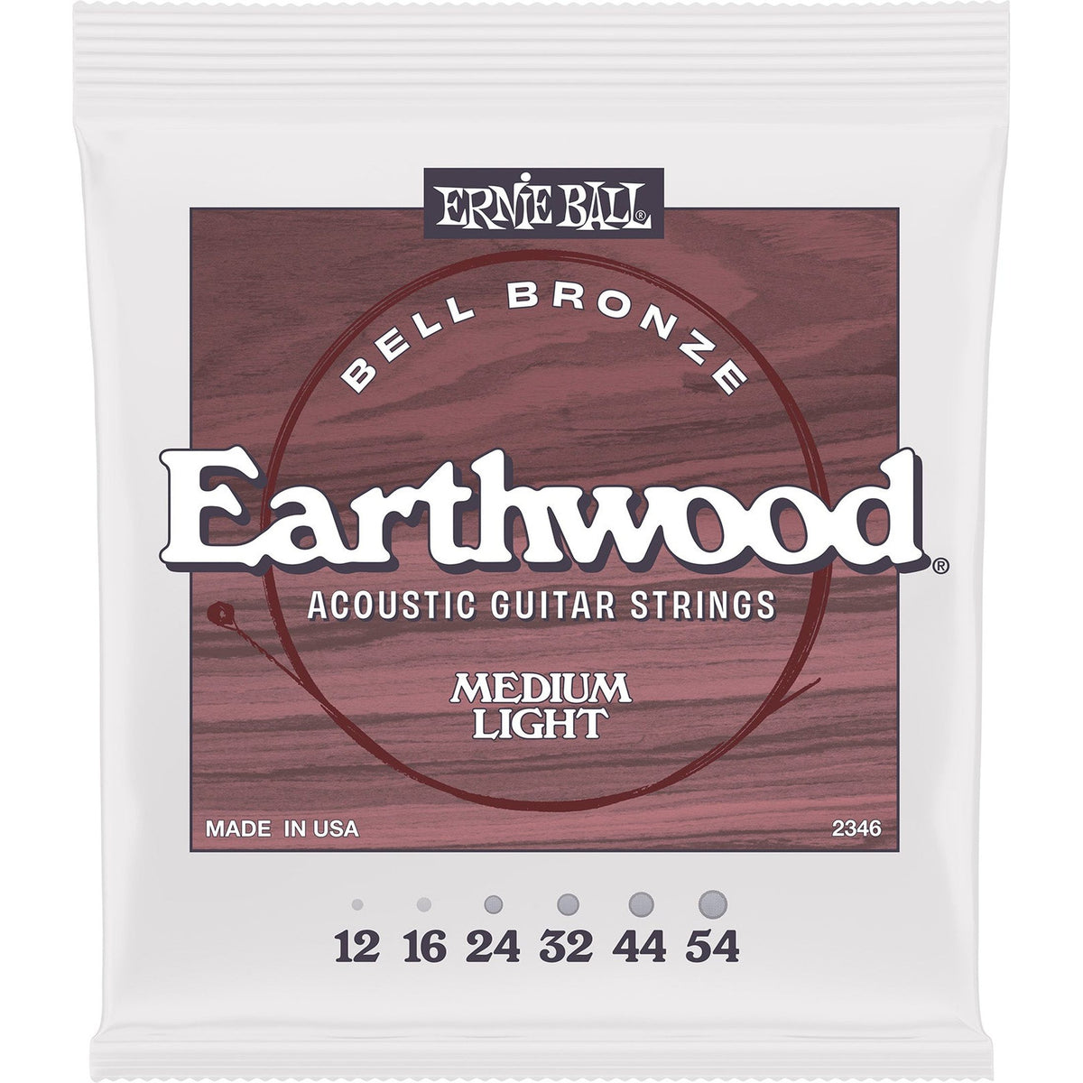 Ernie Ball 2346 Earthwood Bell Bronze Akoestische Gitaarsnaren Medium Light 12–54