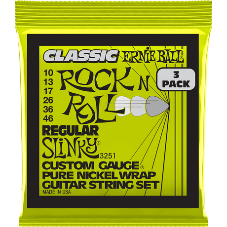 Ernie Ball 3251 Regular Slinky elektrische gitaarsnaren 3-pack 010-046