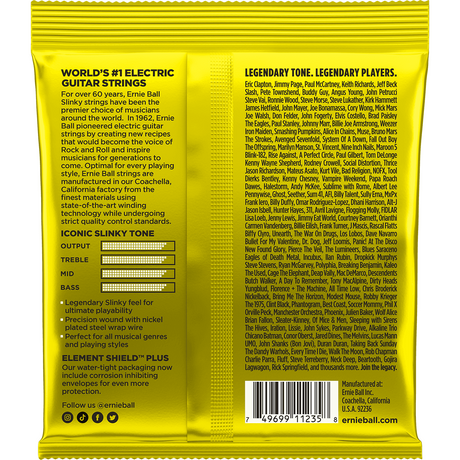 Ernie Ball 3627 Beefy Slinky elektrische gitaarsnaren 3-pack 011-054