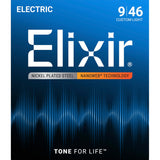 Elixir 12027 Nanoweb elektrische gitaarsnaren Custom Light 009-046