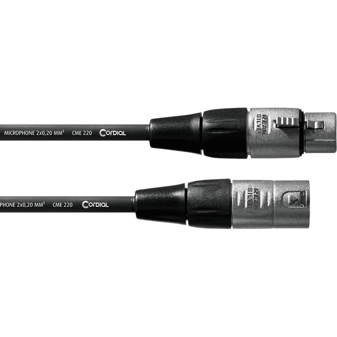 Cordial CFM FM Essentials Microfoonkabel – XLR mannelijk/vrouwelijk - Zwart