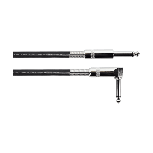 Cordial EL PR Elements Instrumentenkabel 6.3 mm Jack Recht/Haaks Zwart