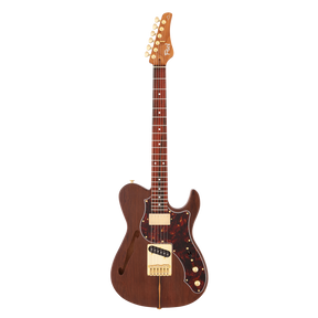 FGN Expert Iliad elektrische gitaar Natural Flat, Madagascar Rosewood Top, 22 RVS frets, met koffer