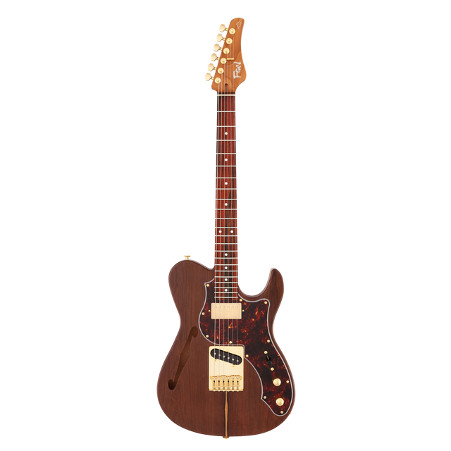 FGN Expert Iliad elektrische gitaar Natural Flat, Madagascar Rosewood Top, 22 RVS frets, met koffer