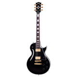 FGN Neo Classic LC10 elektrische gitaar Black, Alnico 5 humbuckers, gouden hardware, met gigbag