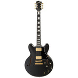 FGN Masterfield Semi Custom HH elektrische gitaar Zwart, Alnico 3 humbuckers, met koffer