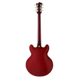 FGN Masterfield Semi HH elektrische gitaar Cherry, Flamed Maple Top, Alnico 3 humbuckers, met koffer