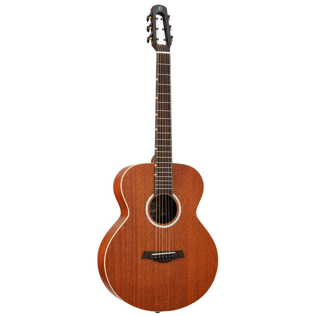Flight PIXI MAH Reisgitaar met Massief Mahonie Bovenblad Natural Satin