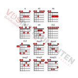 Gitaarakkoorden Leerboek met visuele diagrammen