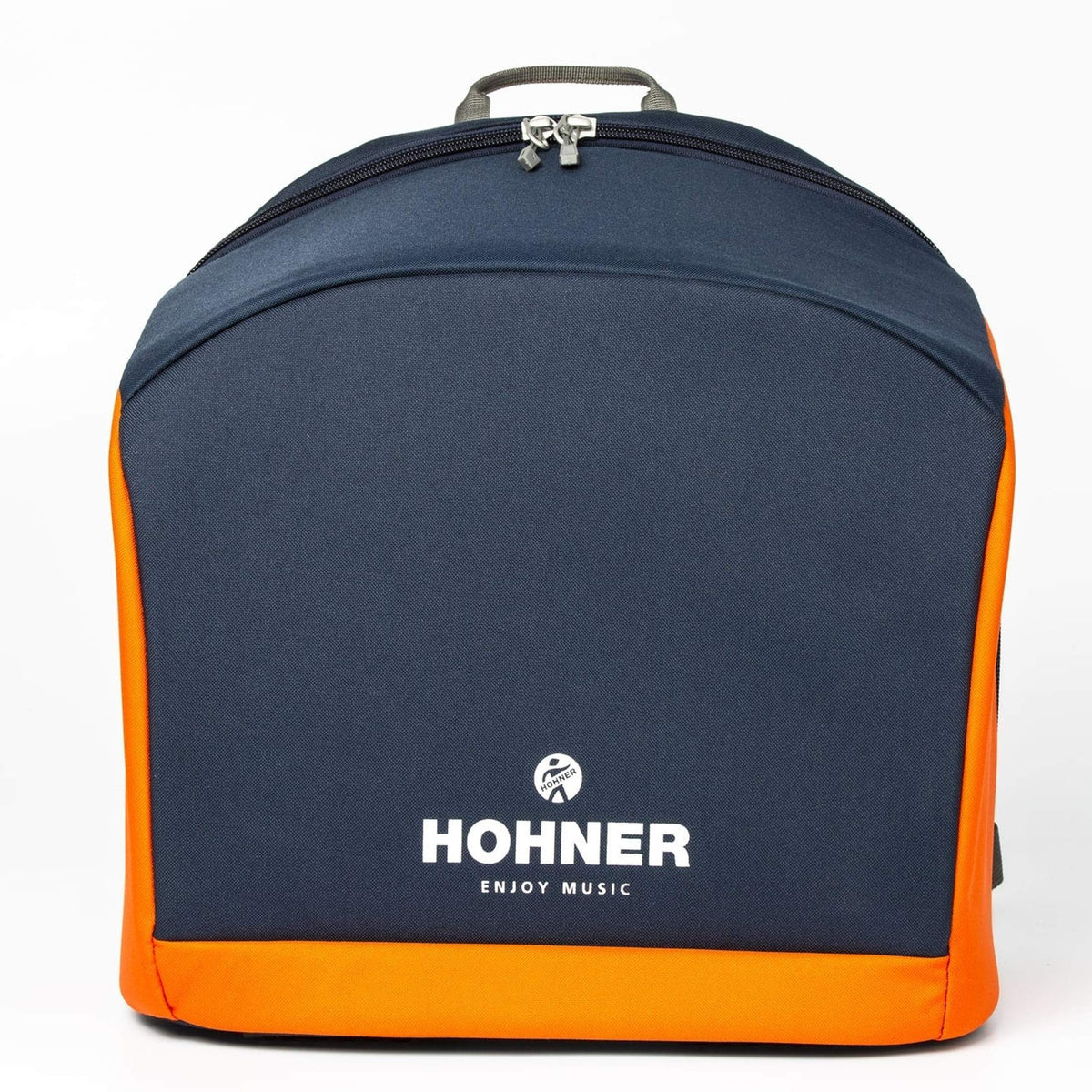 HOHNER A2901 XS Accordeon – 21 toetsen en 15 basssen, Blauw-Oranje, met gigbag en draagband voor kinderen