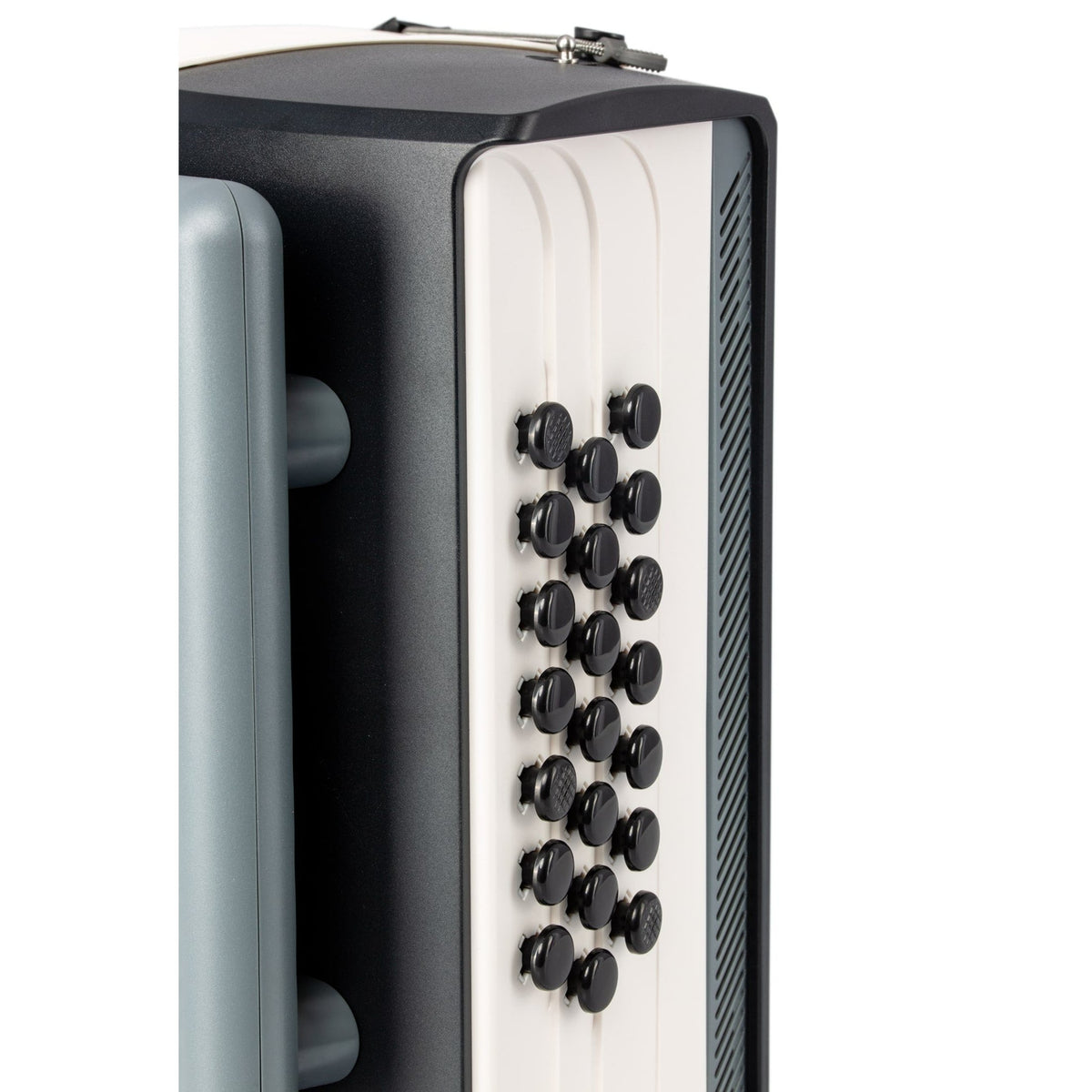 HOHNER A2931 XS Knopaccordeon- 21 knoppen en 15 bassen Grijs‑Wit met gigbag en volwassen draagriem